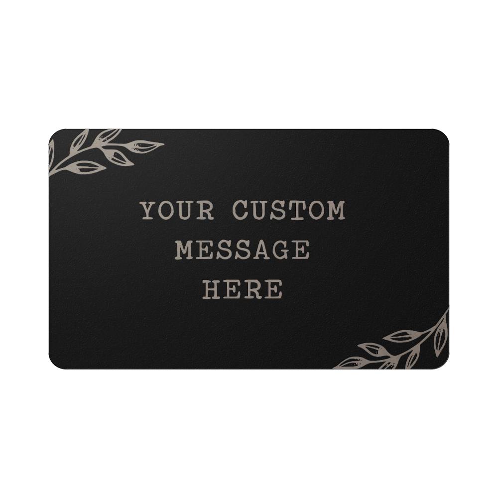 Personalized Wallet Engraved Card