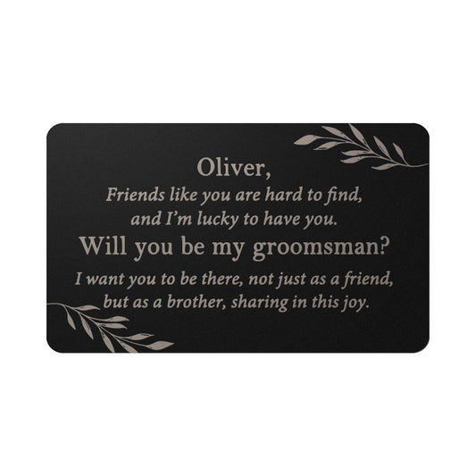 Groomsman Proposal Wallet Card