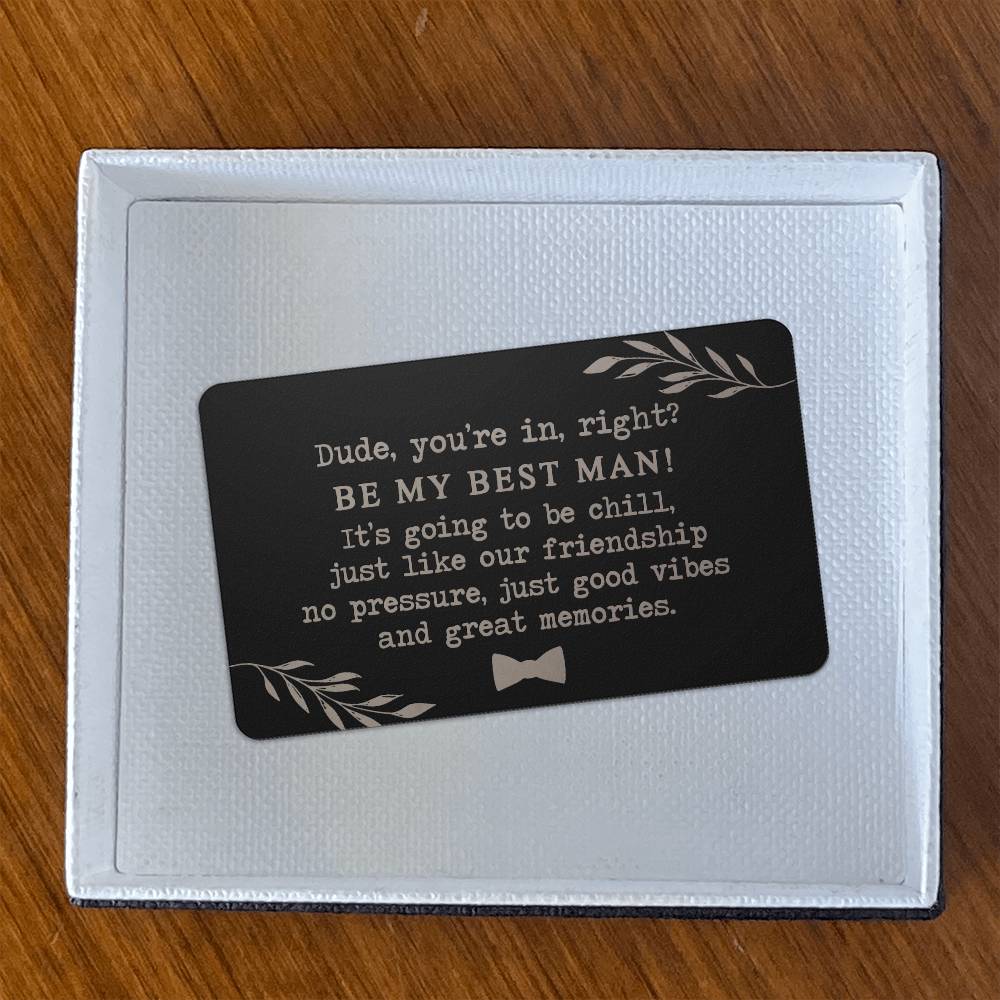 Best Man Proposal Card