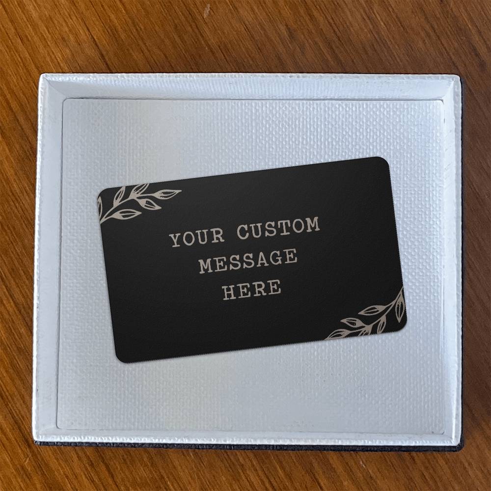 Personalized Wallet Engraved Card