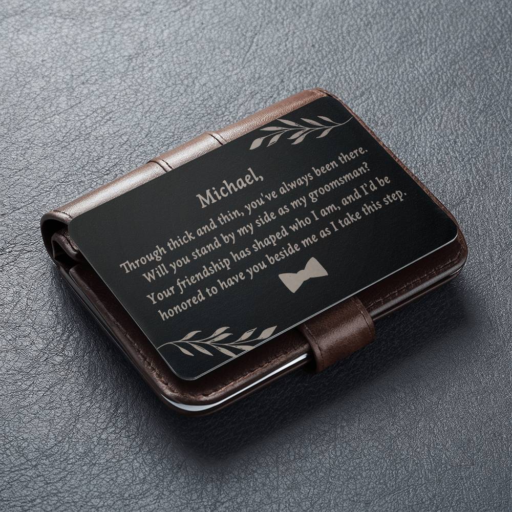 Groomsmen Proposal Wallet Card