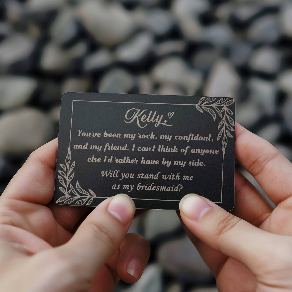 Personalized Bridesmaid Proposal Wallet card