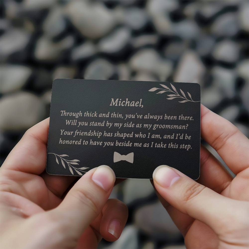 Groomsmen Proposal Wallet Card