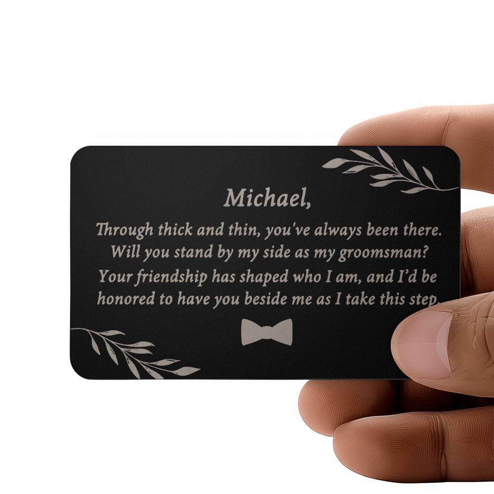 Groomsmen Proposal Wallet Card