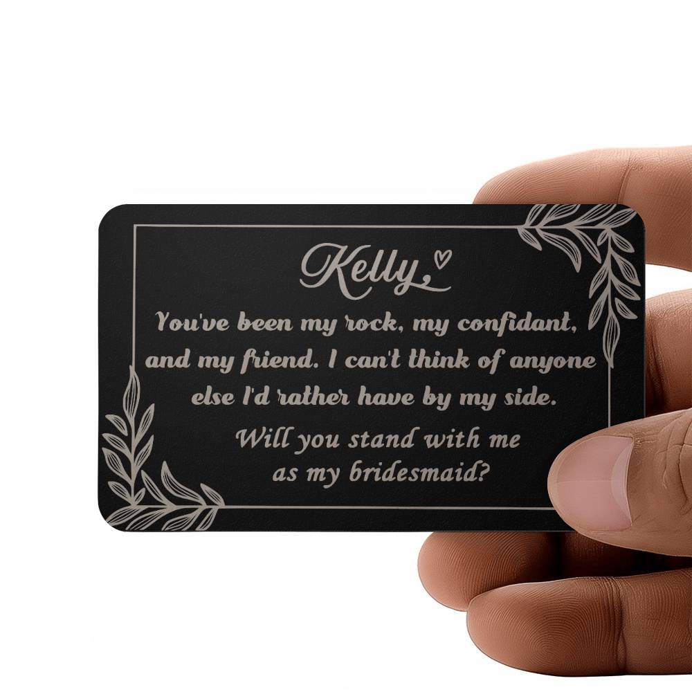 Personalized Bridesmaid Proposal Wallet card