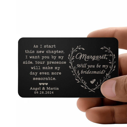 Bridesmaid Proposal Wallet card