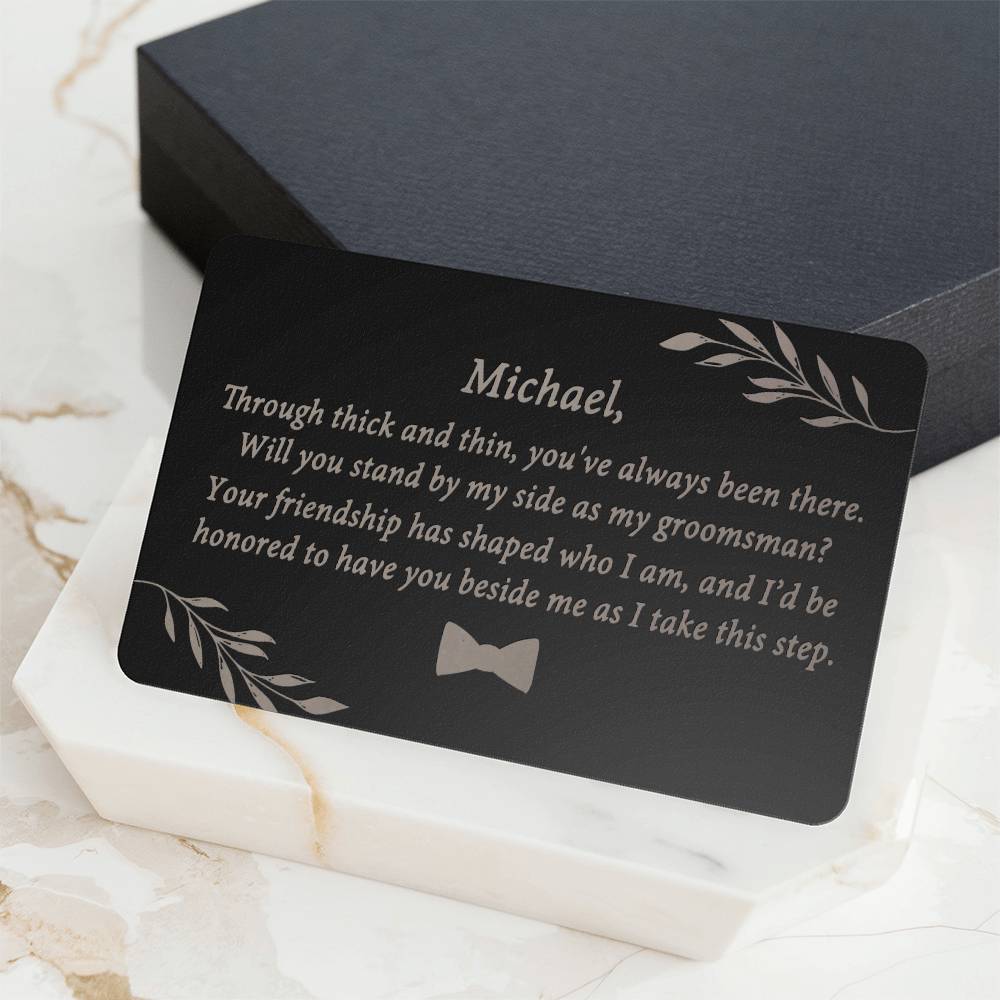 Groomsmen Proposal Wallet Card