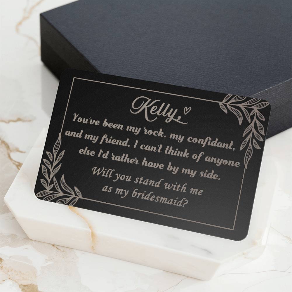 Personalized Bridesmaid Proposal Wallet card