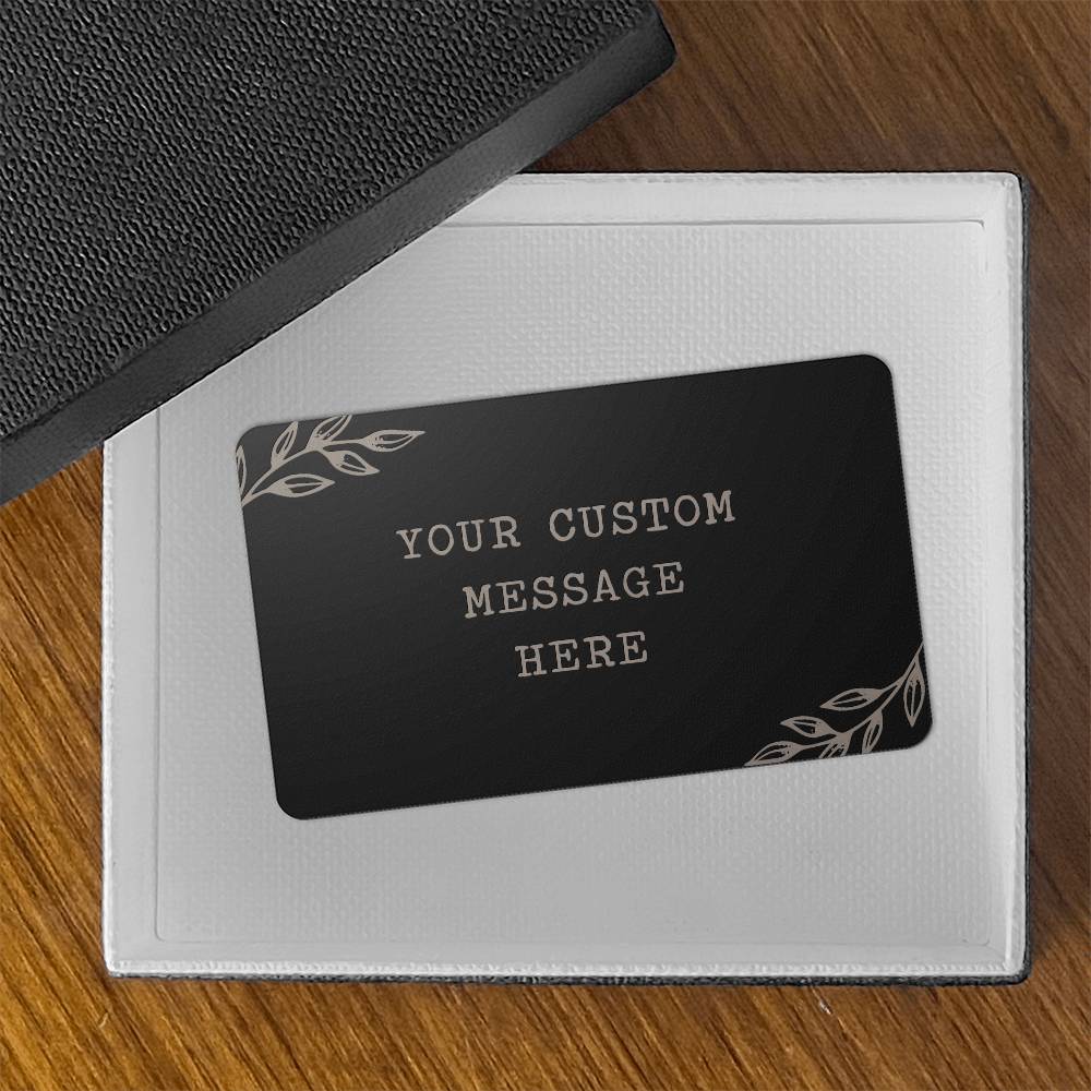 Personalized Wallet Engraved Card