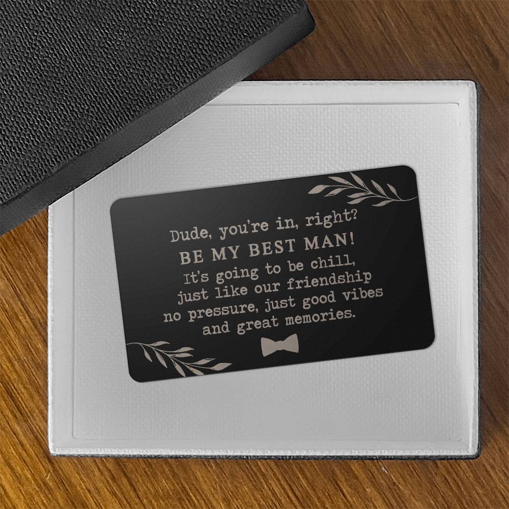 Best Man Proposal Card