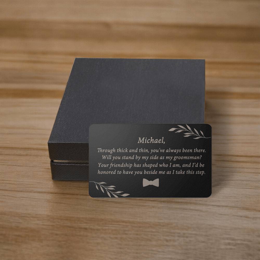 Groomsmen Proposal Wallet Card