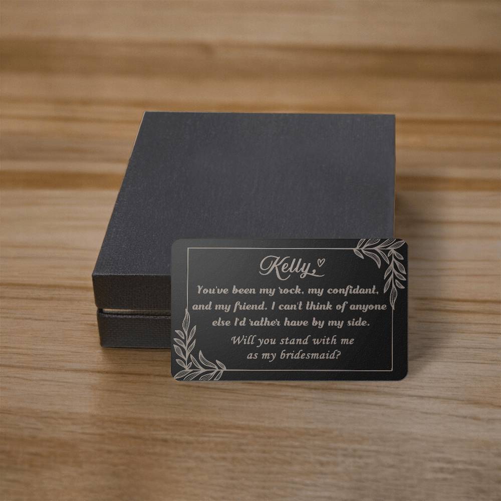 Personalized Bridesmaid Proposal Wallet card