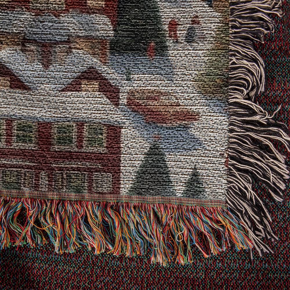 Winter Village Woven Throw Blanket