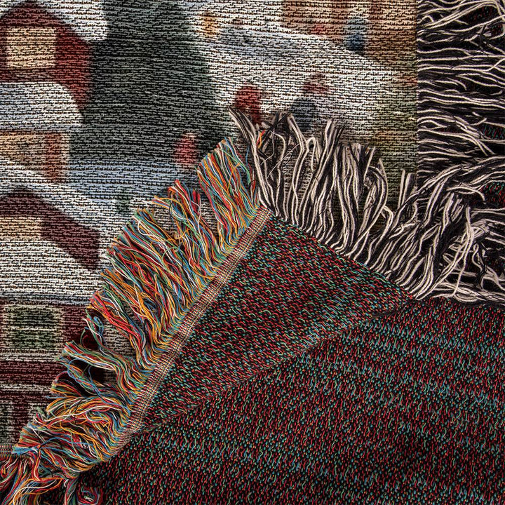 Winter Village Woven Throw Blanket