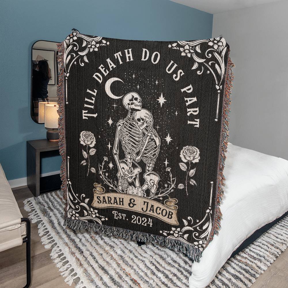 Personalized Skeletons Wedding Anniversary Blanket