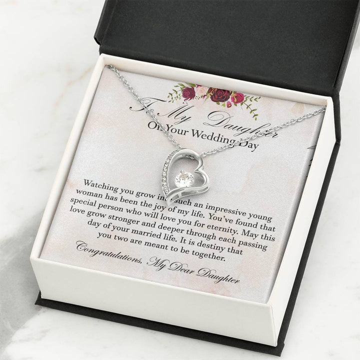 Wedding Heart Necklace Gift for Daughter