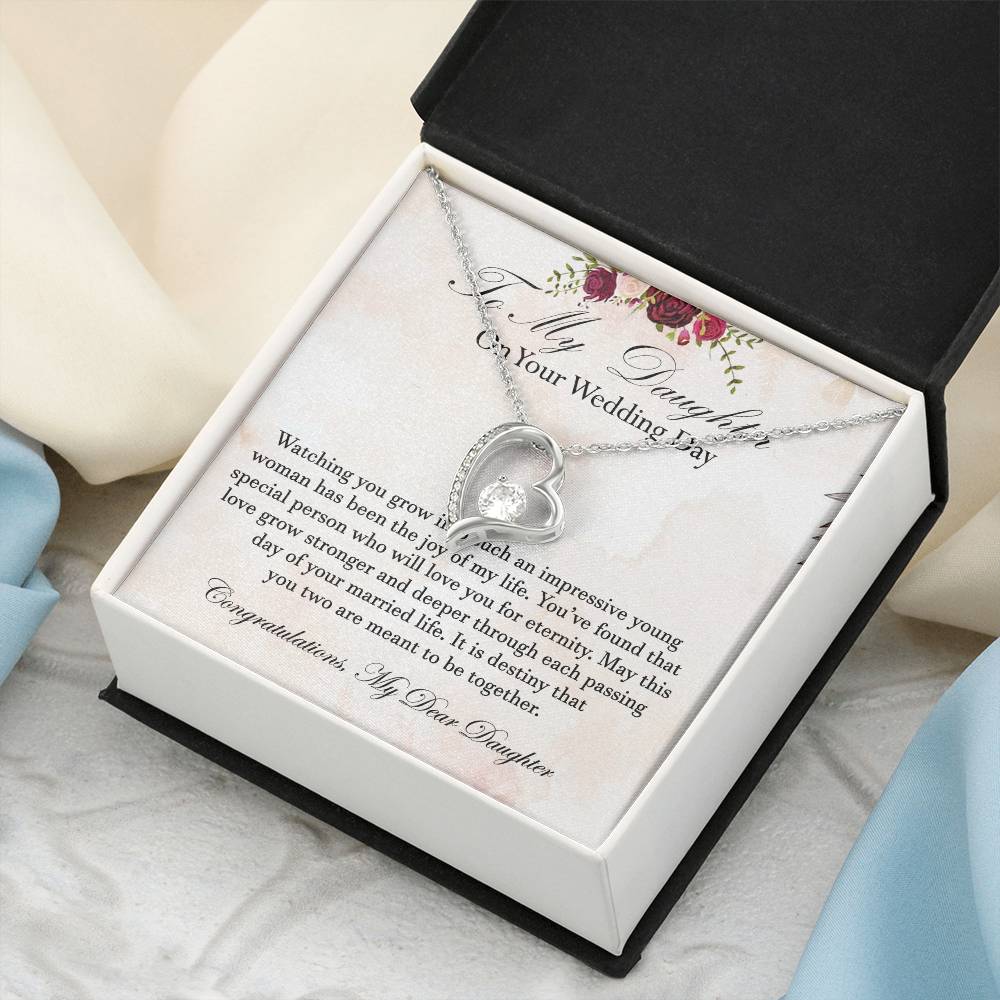 Wedding Heart Necklace Gift for Daughter