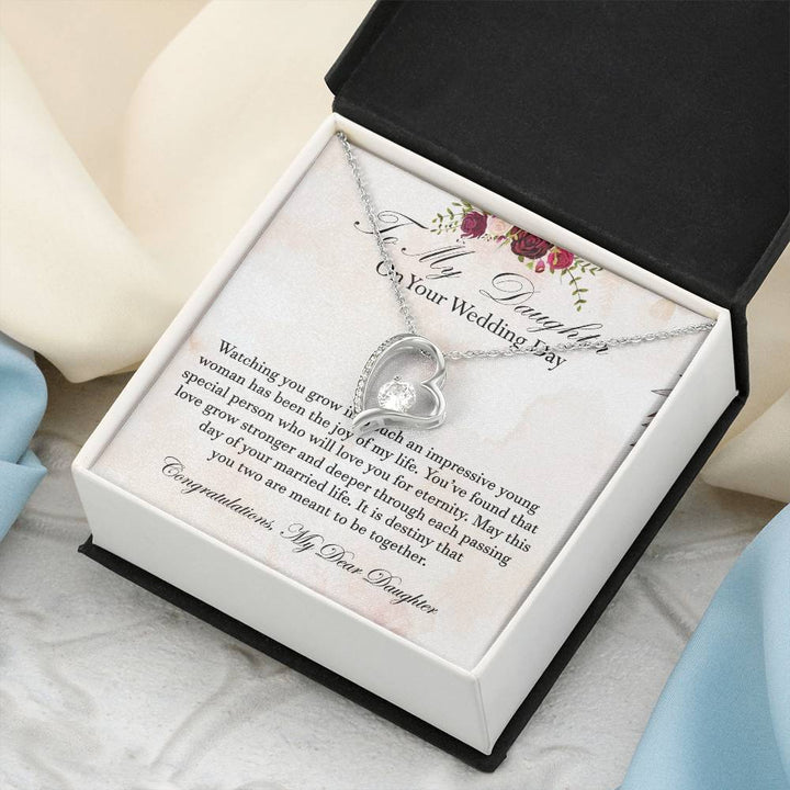 Wedding Heart Necklace Gift for Daughter
