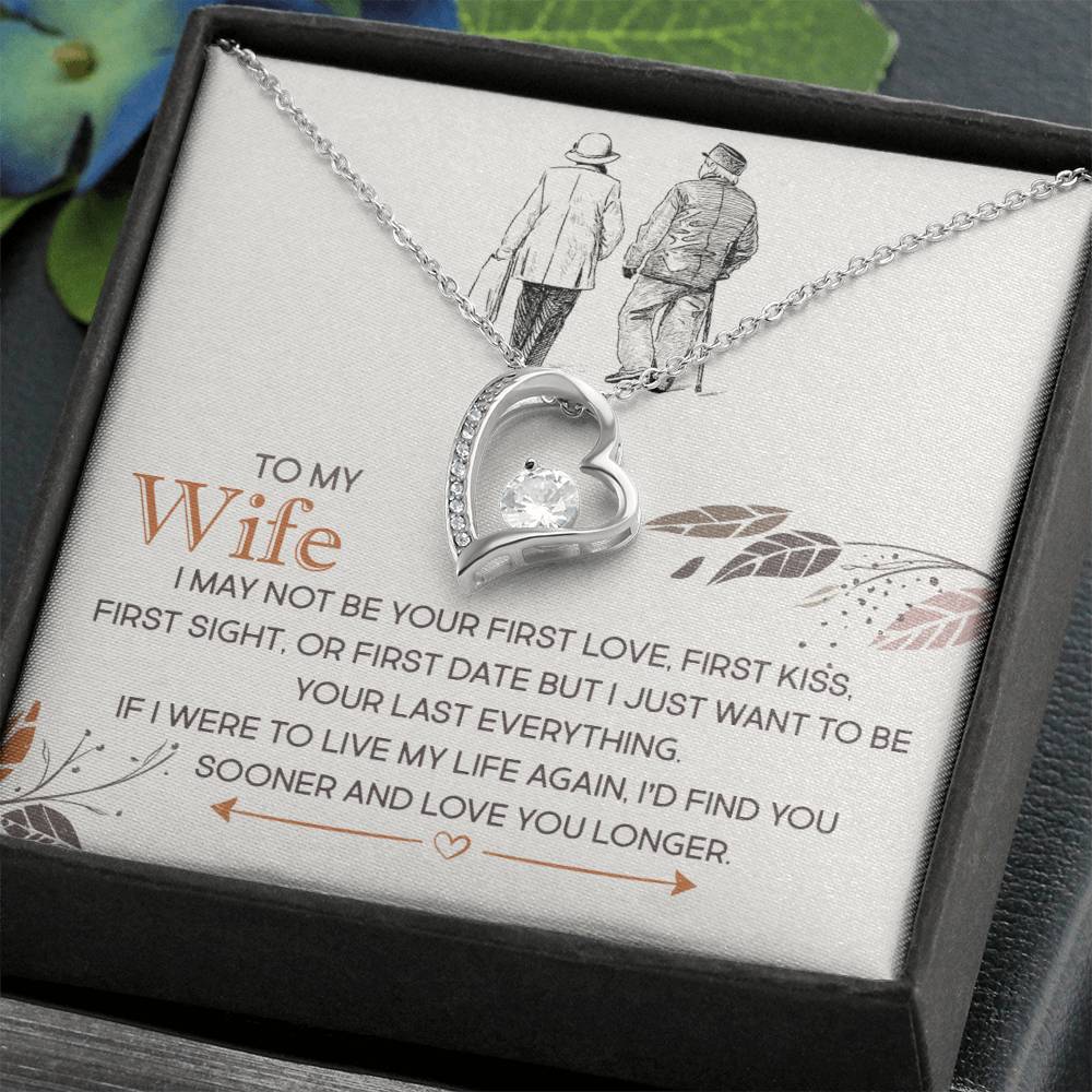 To My Wife Forever Love Heart Necklace