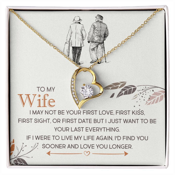 To My Wife Forever Love Heart Necklace