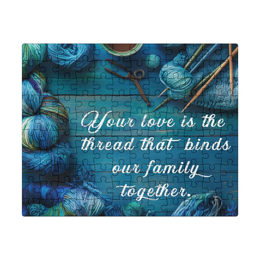 Custom Knitting-Themed Family Puzzle