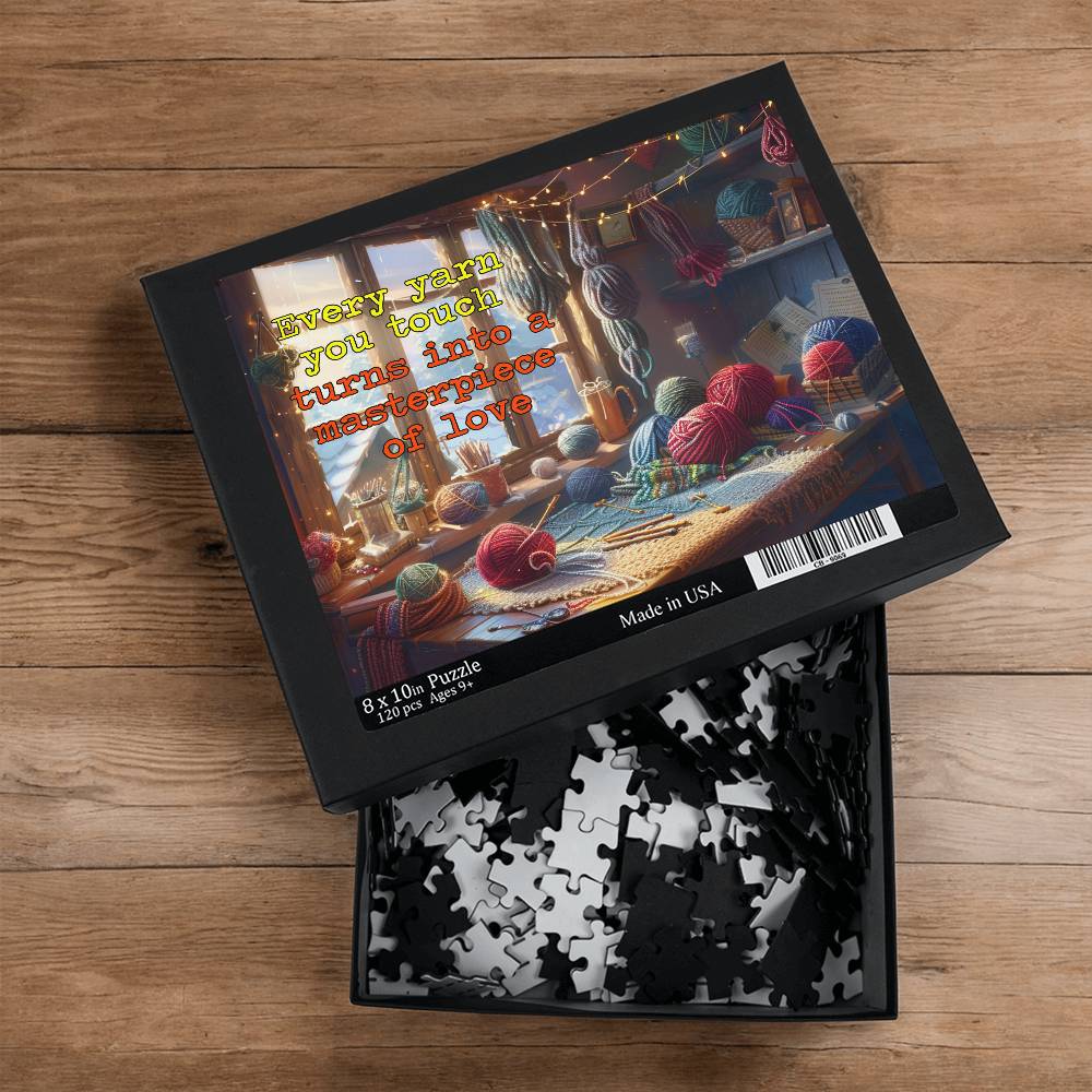 Yarn Lover Puzzle with Heartfelt Quote