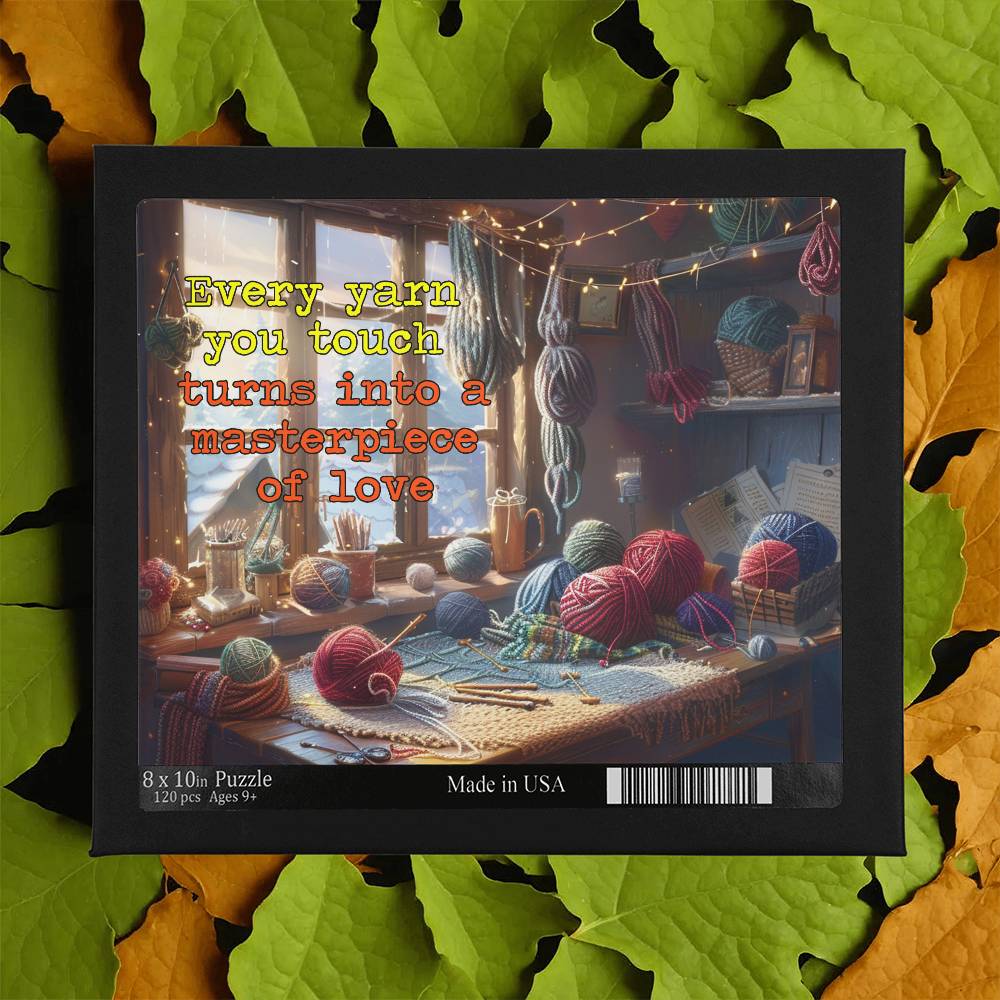 Yarn Lover Puzzle with Heartfelt Quote