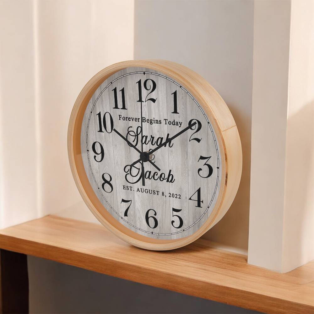 Personalized Clock Wedding Gift