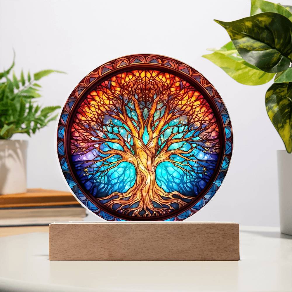 Tree Of Life Faux Stained Glass