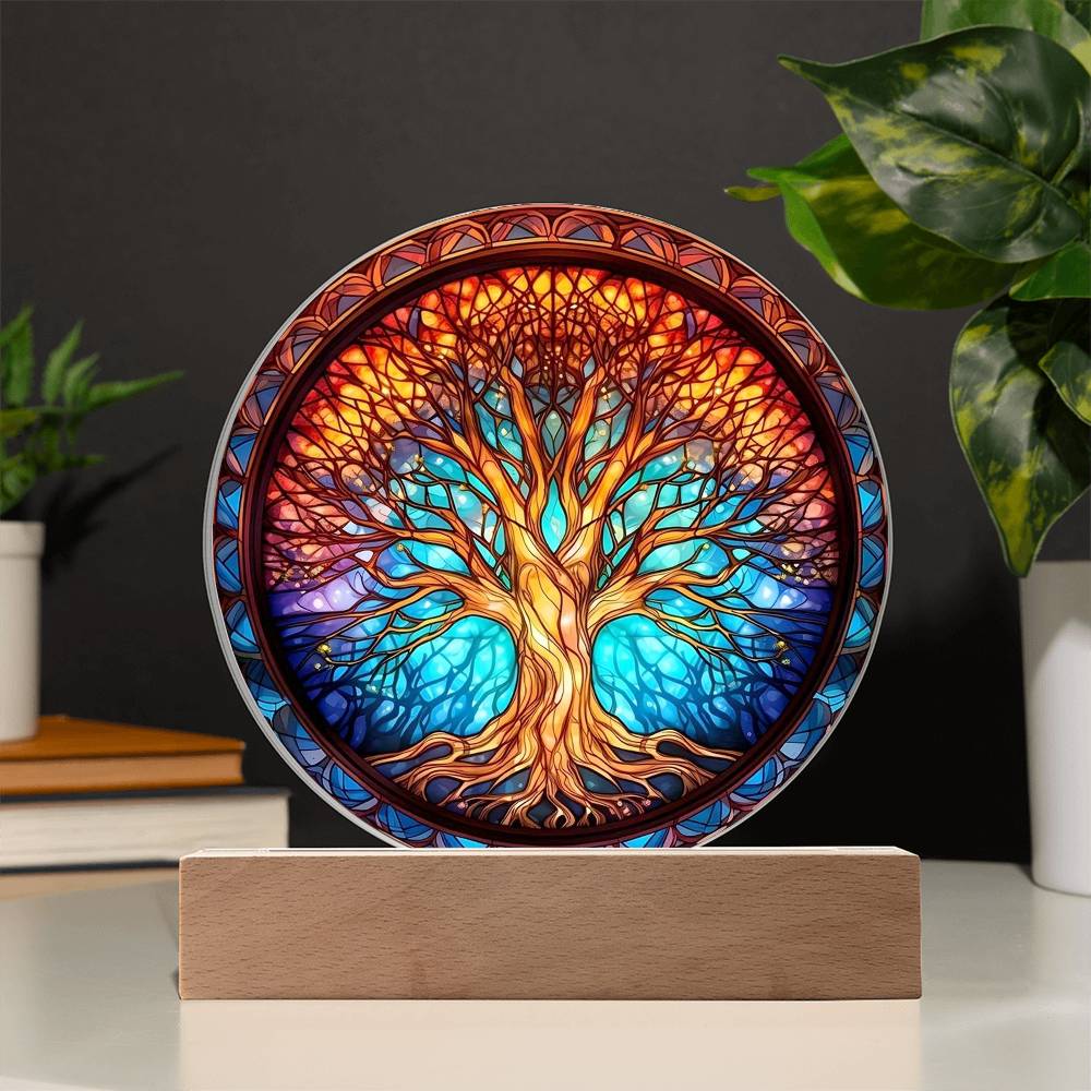 Tree Of Life Faux Stained Glass