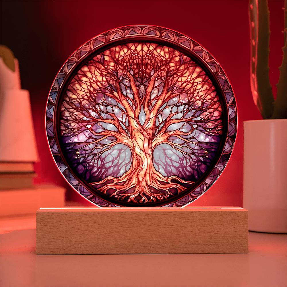 Tree Of Life Faux Stained Glass