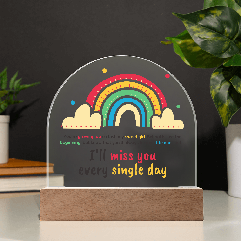 Acrylic Plaque for Granddaughter - Her First School