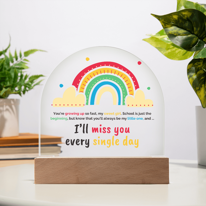 acrylic plaque for granddaughter on her first school
