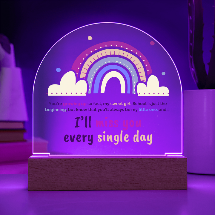 Acrylic Plaque for Granddaughter - Her First School