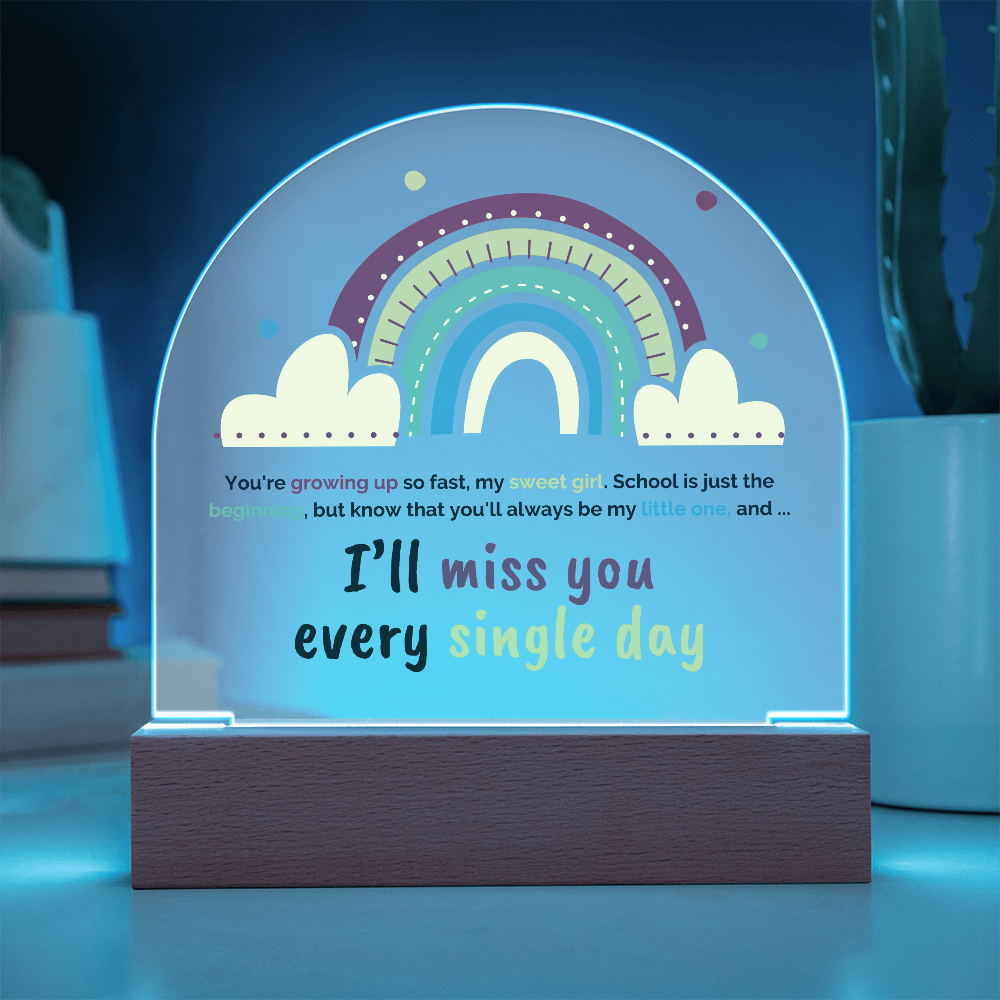 Acrylic Plaque for Granddaughter - Her First School