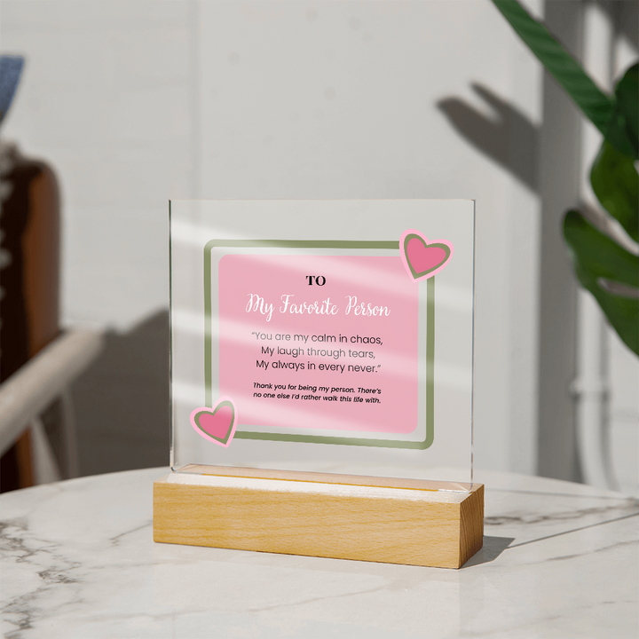Friendship Acrylic Plaque - My Favorite Person