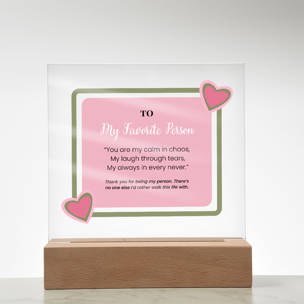 Friendship Acrylic Plaque - My Favorite Person