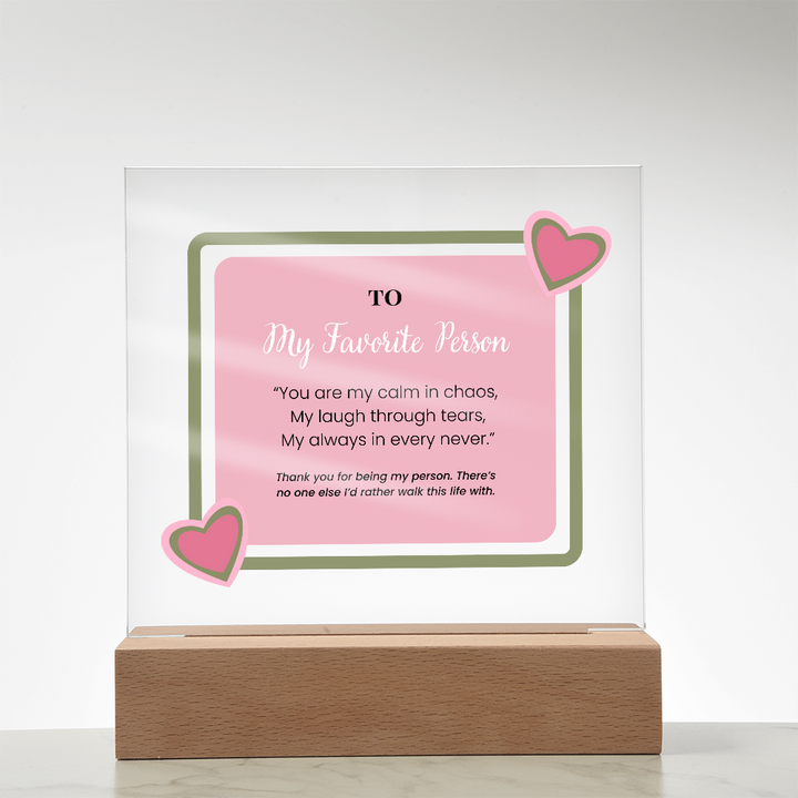 Friendship Acrylic Plaque - My Favorite Person