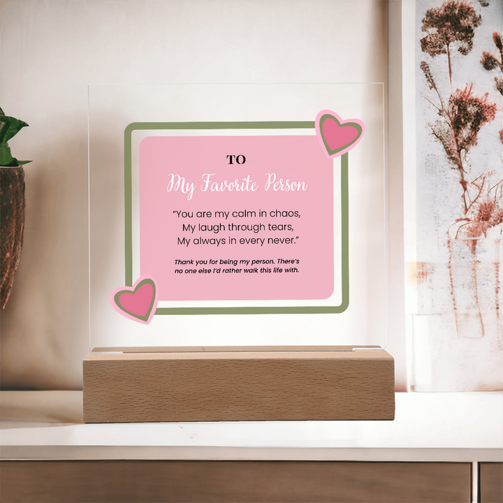 Friendship Acrylic Plaque - My Favorite Person
