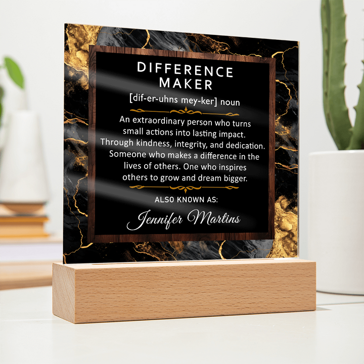Personalized Difference Maker Thank you Gift