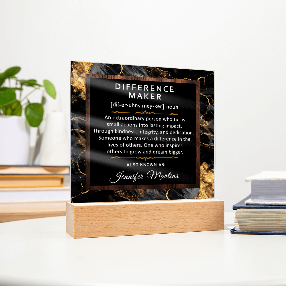 Personalized Difference Maker Thank you Gift