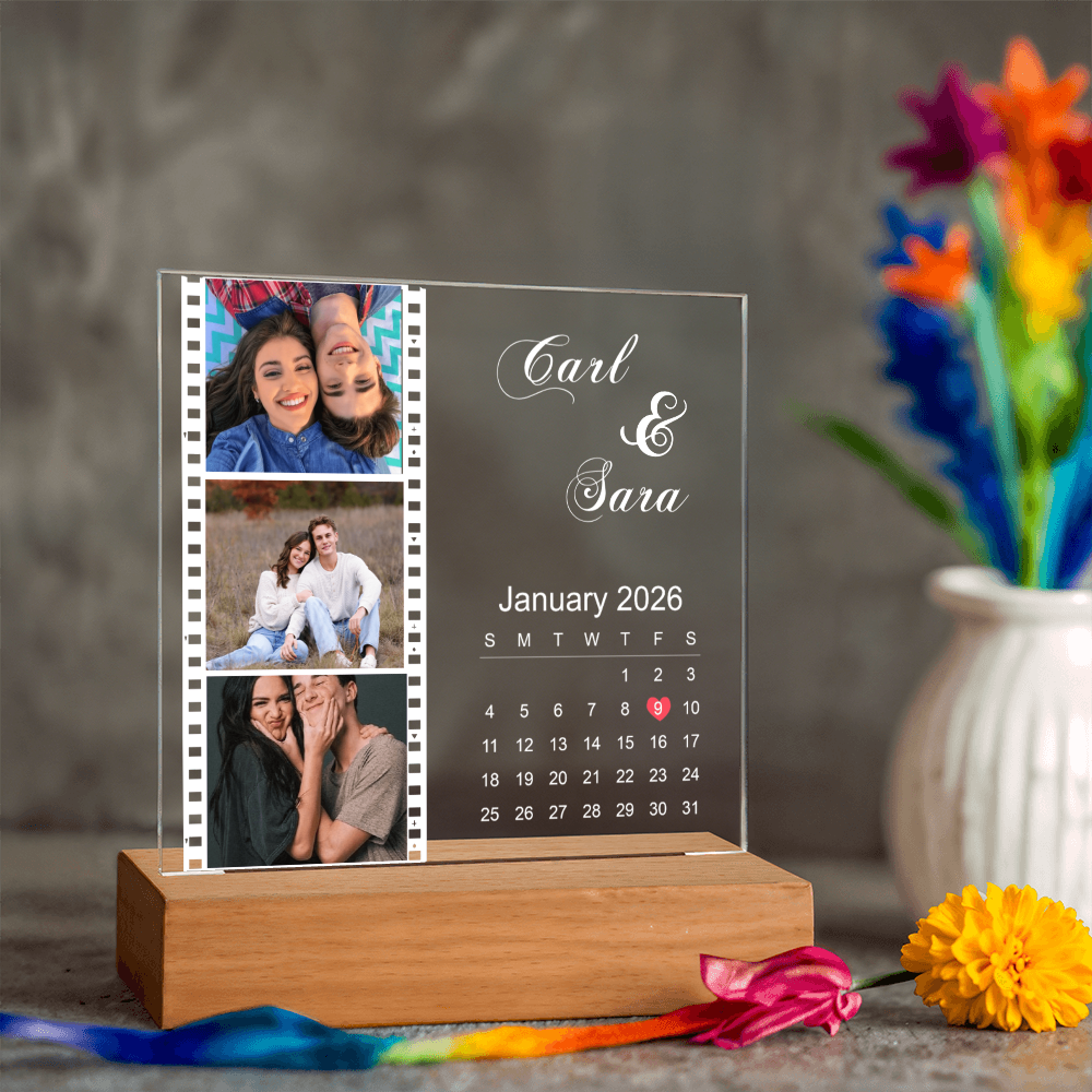Personalized Couples Photo with Calendar