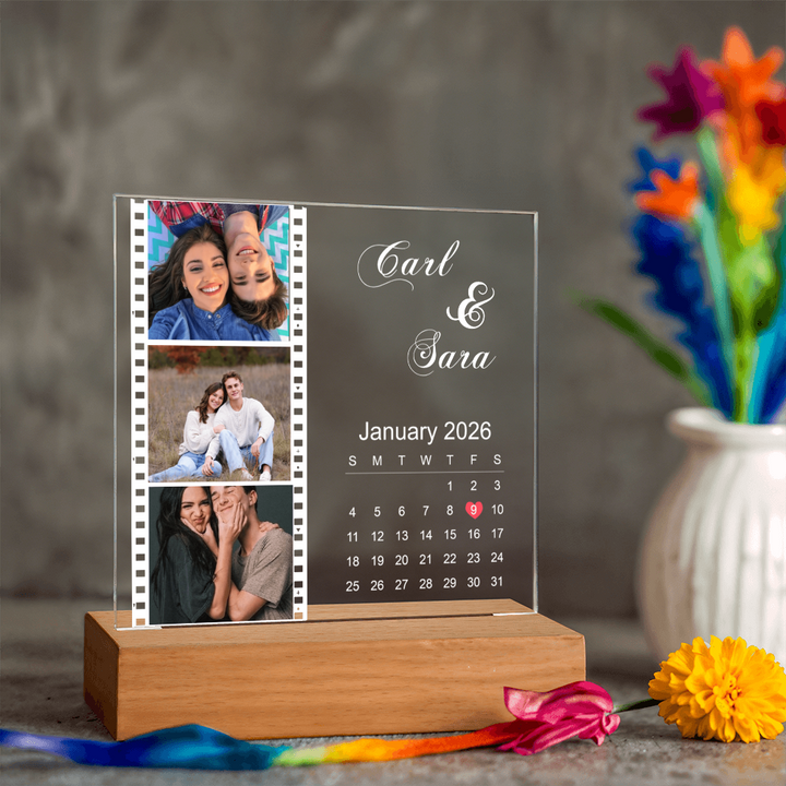Personalized Couples Photo with Calendar