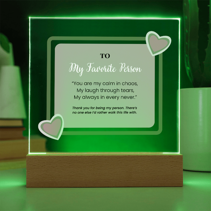 Friendship Acrylic Plaque - My Favorite Person