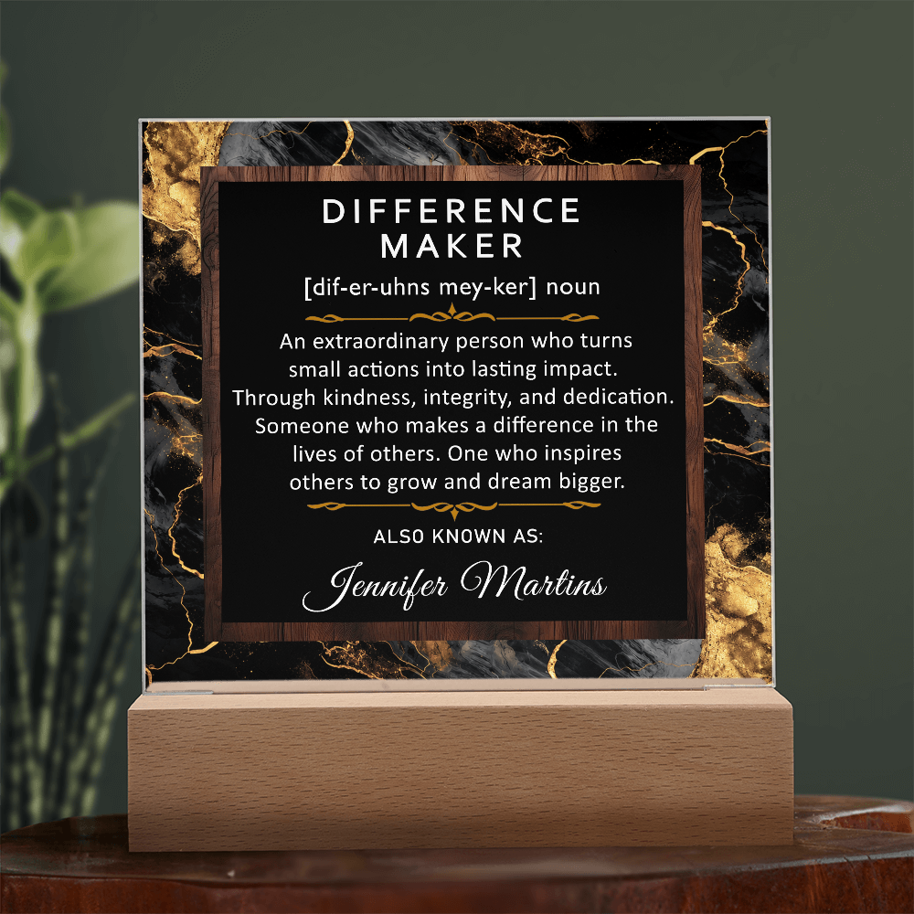 Personalized Difference Maker Thank you Gift