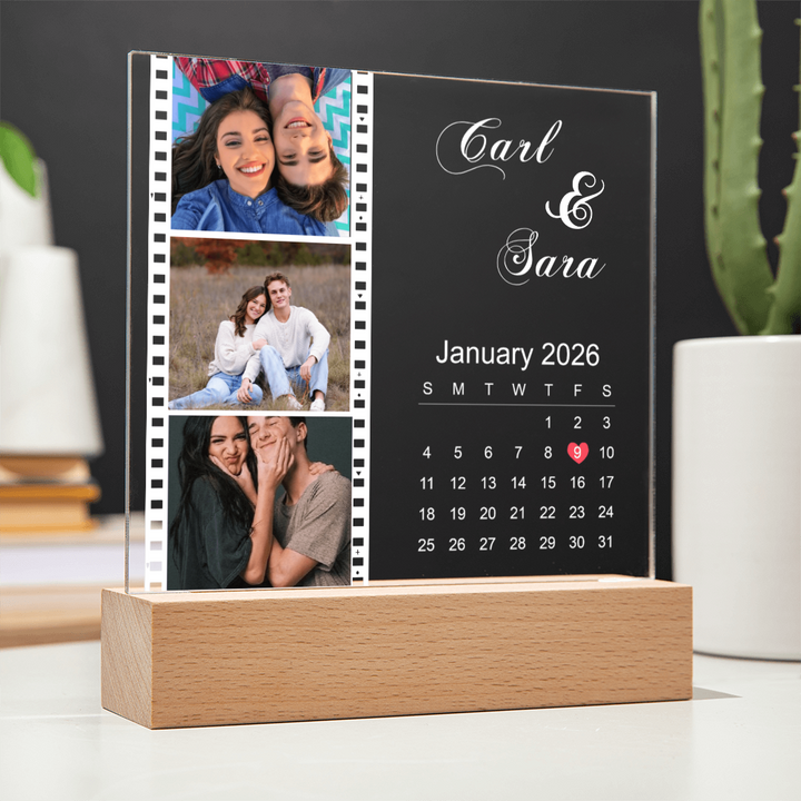 Personalized Couples Photo with Calendar