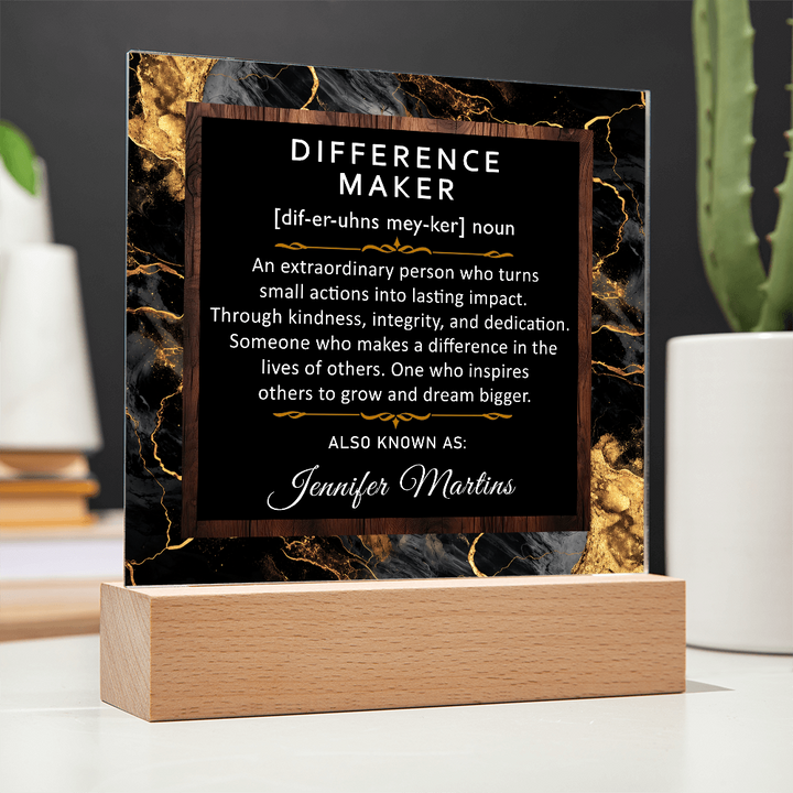 Personalized Difference Maker Thank you Gift