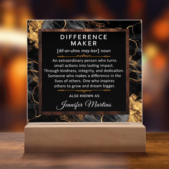 Personalized Difference Maker Thank you Gift