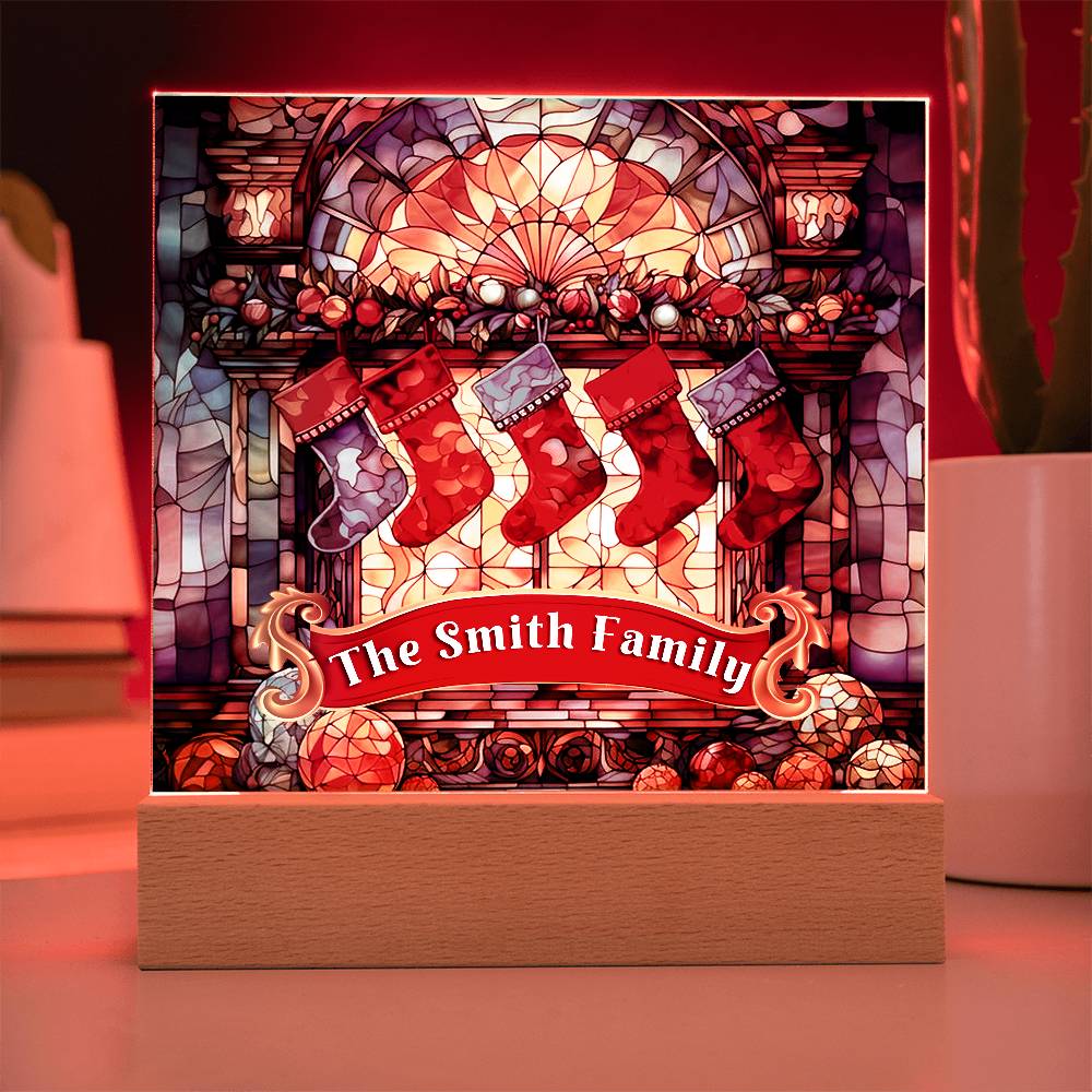 Personalized Family Name Faux Christmas Decor