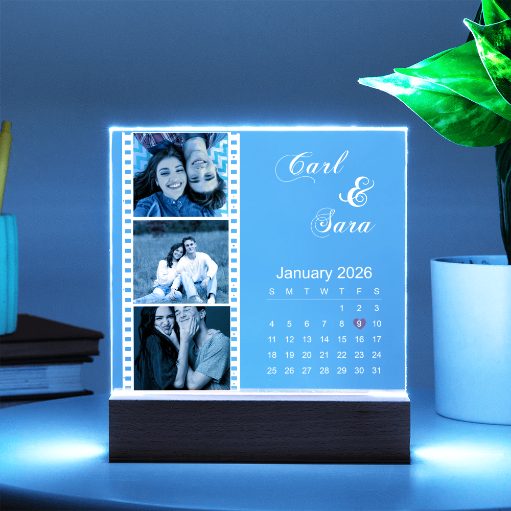Personalized Couples Photo with Calendar